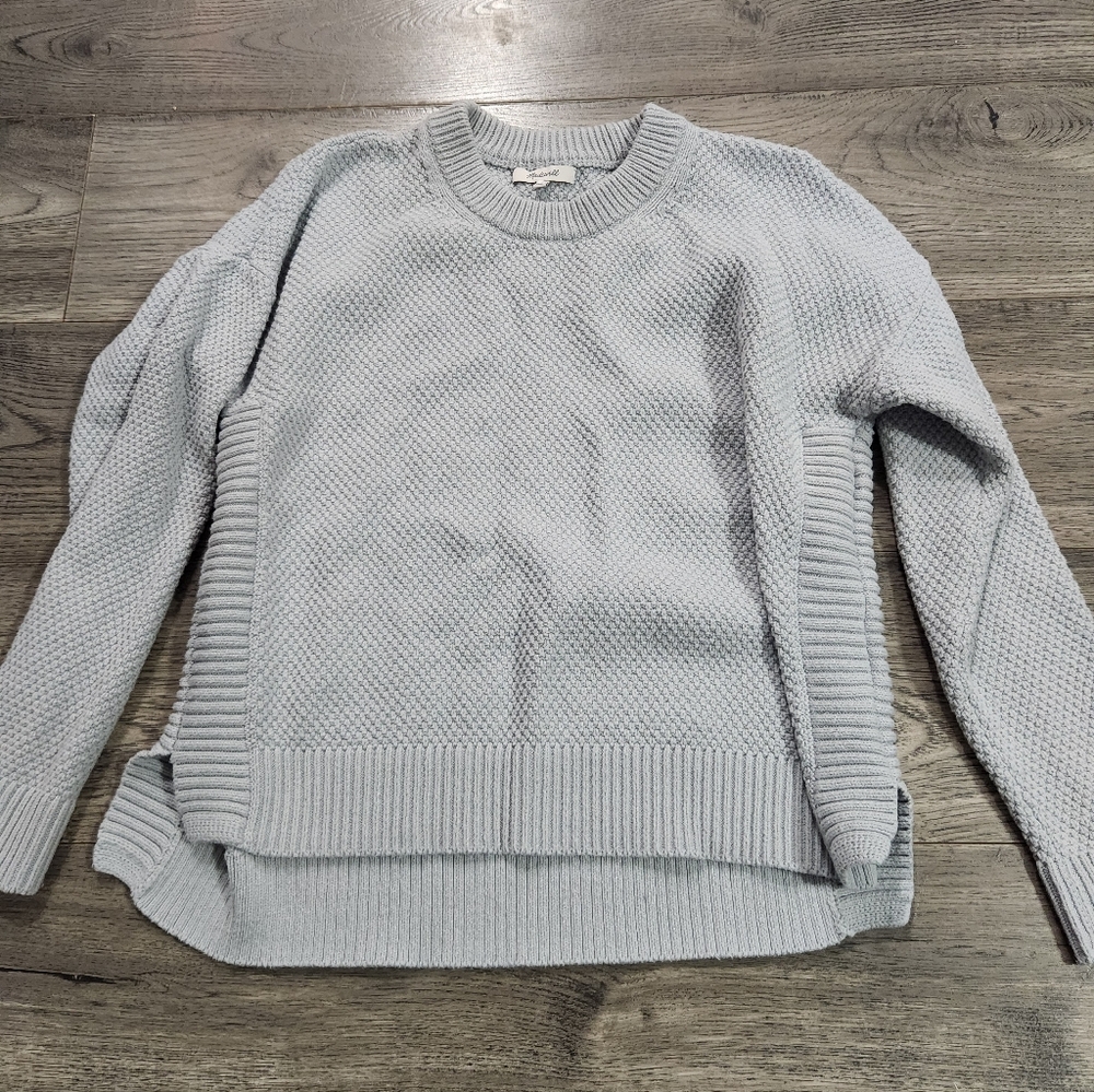 Madewell | Light Gray Textured Knit Sweater